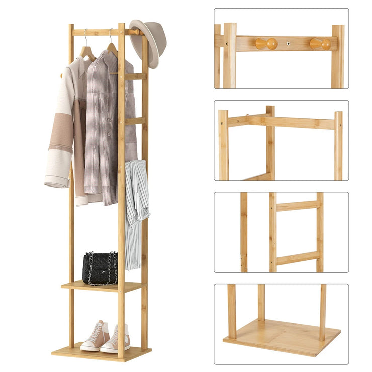 Bamboo Elegance Coat Tree – Minimalist Modern Storage Solution