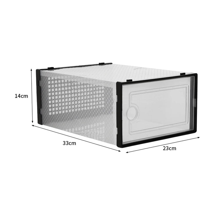 12-Pack Stackable Shoe Storage Box Organiser