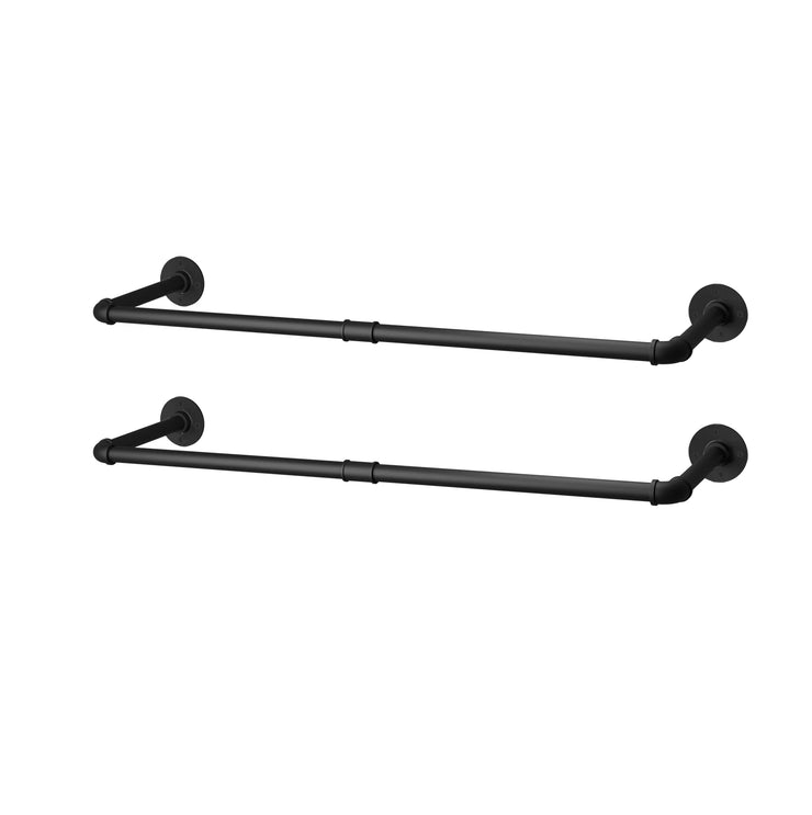 SteelCore Industrial Pipe Clothes Rail Set (Pack of 2)