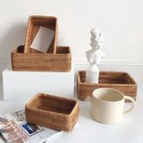 Hand-woven Rattan Wicker Basket