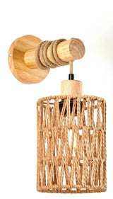 HempWeave Rustic Glow Wall Lamp – Embrace Countryside Elegance