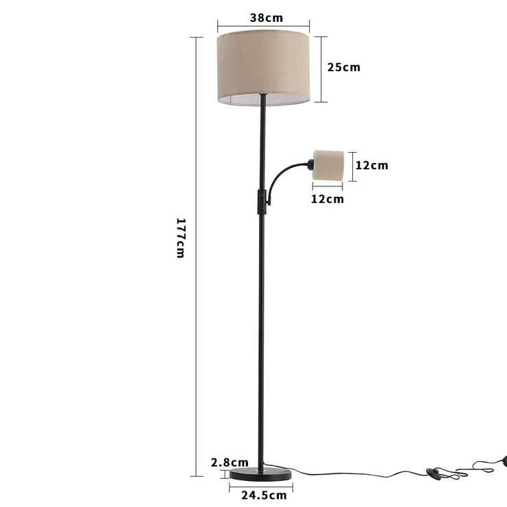 Lumo Twin Elegance Floor Lamp – Dual Lighting for Contemporary Living