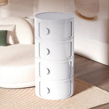 White 4-Tier Round Storage Tower