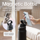 Magnetic Stainless Steel Sports Water Bottle & Device Holder