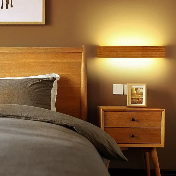 ZenWood LED Oak Wall Lamp – A Touch of Japanese Serenity