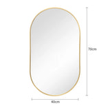Voltsify Gold Oval Wall Mirror