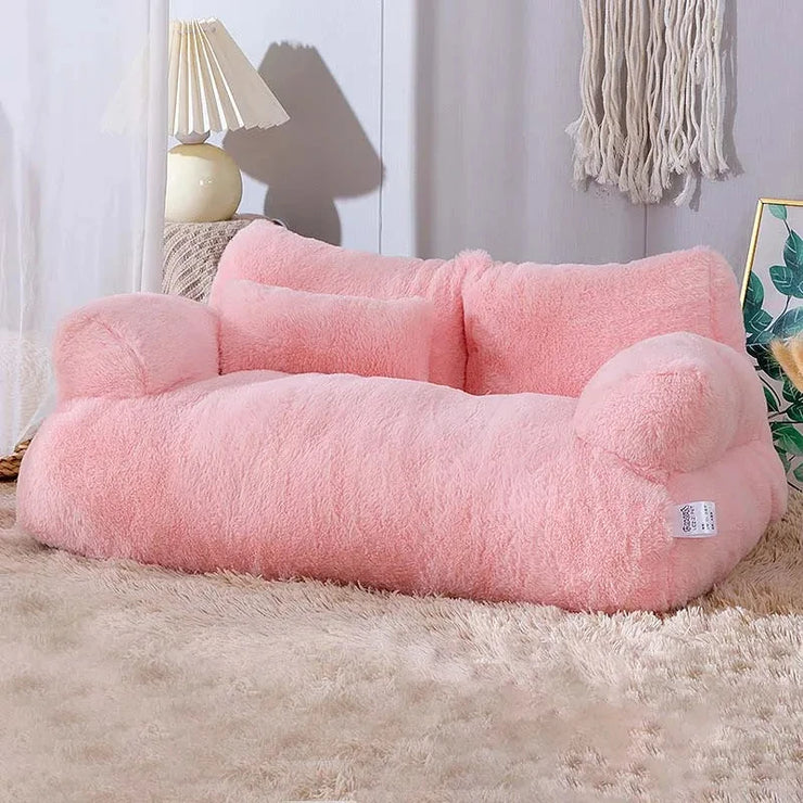 Luxury Plush Cat Sofa Bed – Winter Warm Nest for Cats & Small Dogs