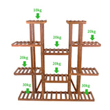 Grandeur 11-Tier Pine & wood Plant Stand