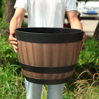 Rustic Barrel-Style Planter