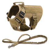 K9 Tactical Military Vest for Dogs – Training Harness & Leash Set for All Breeds