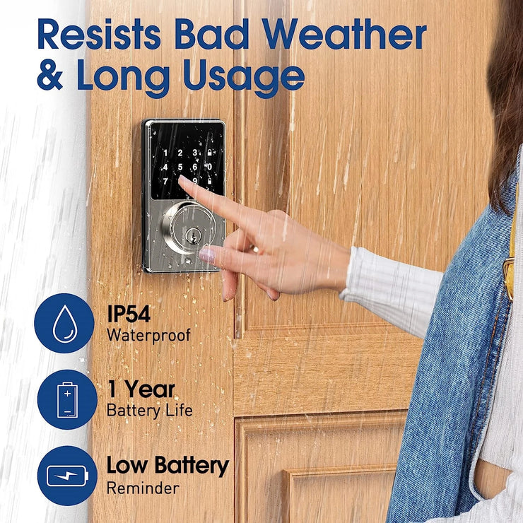 Keyless Entry Smart Lock with Touchscreen Keypad