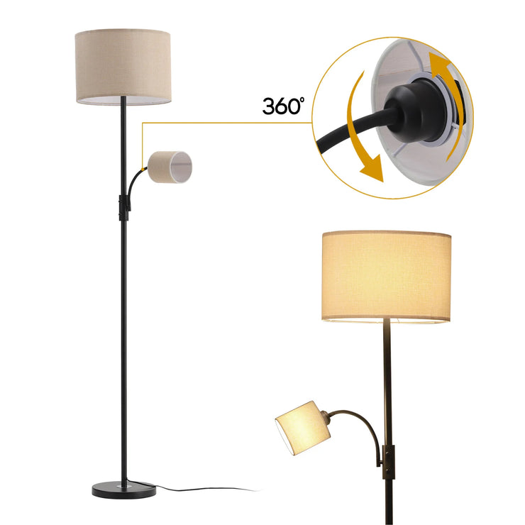 Lumo Twin Elegance Floor Lamp – Dual Lighting for Contemporary Living