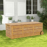 180L Acacia Wooden Outdoor Storage Box – Stylish & Practical