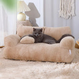 Luxury Plush Cat Sofa Bed – Winter Warm Nest for Cats & Small Dogs