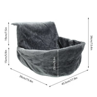 Hanging Radiator Cat Bed with Metal Frame - Luxury Warm Fleece Hammock for Cats