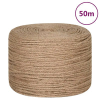 50m Durable 8mm Natural Jute Rope for Crafts & Gardening