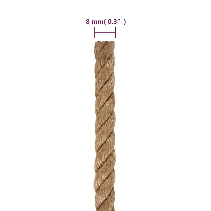 50m Durable 8mm Natural Jute Rope for Crafts & Gardening