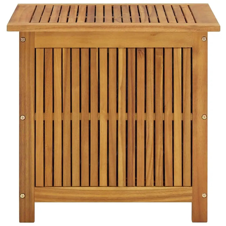 Solid Acacia Wood Garden Storage Box – Durable Outdoor Organiser