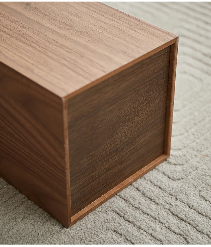 Japanese Wooden Stitched Trash Can