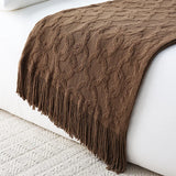 Knitted Bed Runner & Throw – Soft Woven Blanket for Beds, Sofas & Chairs