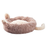 Plush Round Pet Bed with Cute Ears