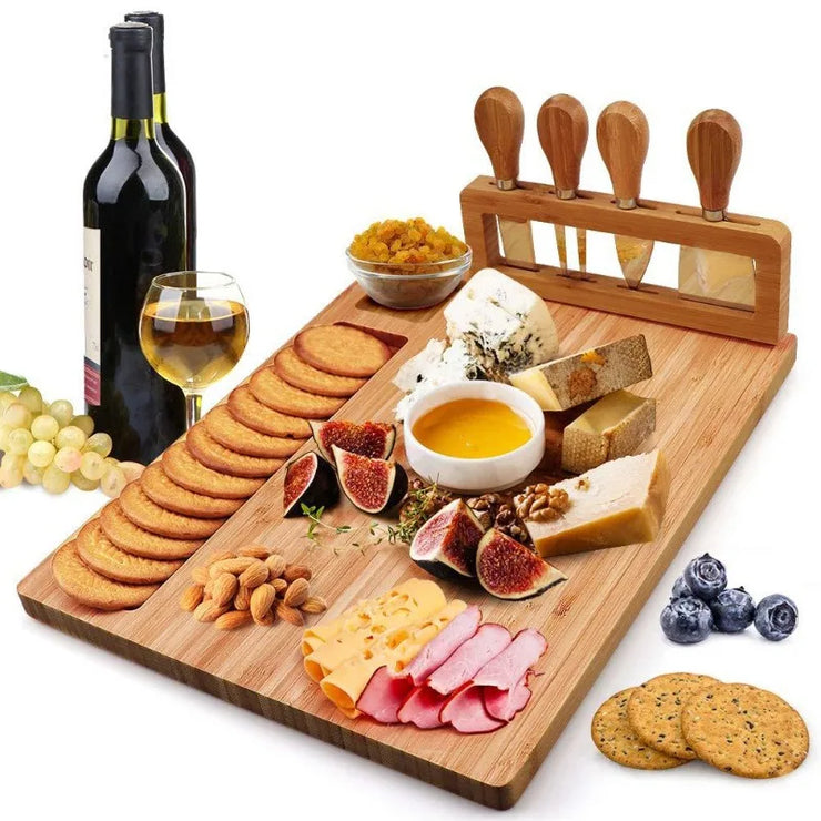 Opal Grove Bamboo Cheese Board Set – Ultimate Entertaining Elegance