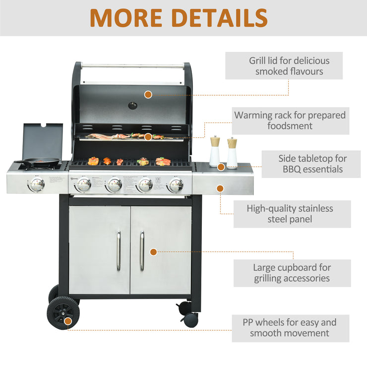The Bit of Alright™ Grill Master™ 4+1 Deluxe Gas BBQ