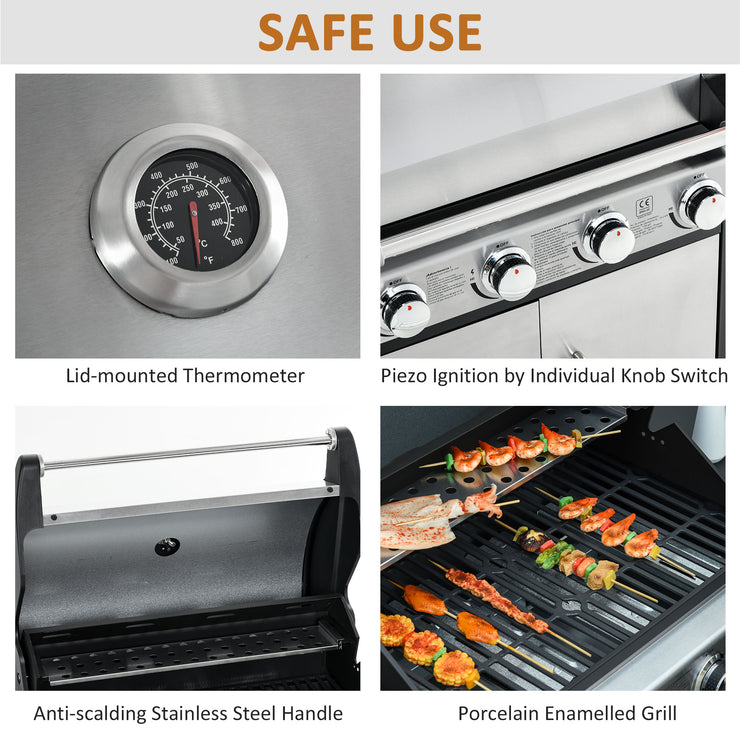 The Bit of Alright™ Grill Master™ 4+1 Deluxe Gas BBQ