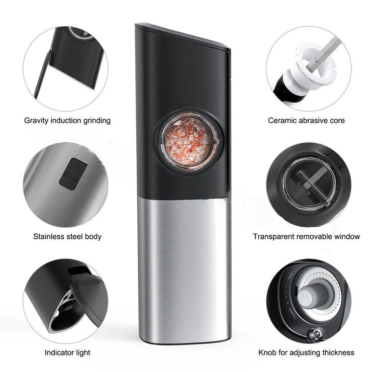 Stainless Steel Salt/Pepper USB Rechargeable Electric Grinder