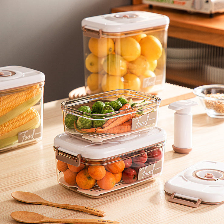 Transparent Food Vacuum Storage Box With Free Vacuum Kitchen Sealer